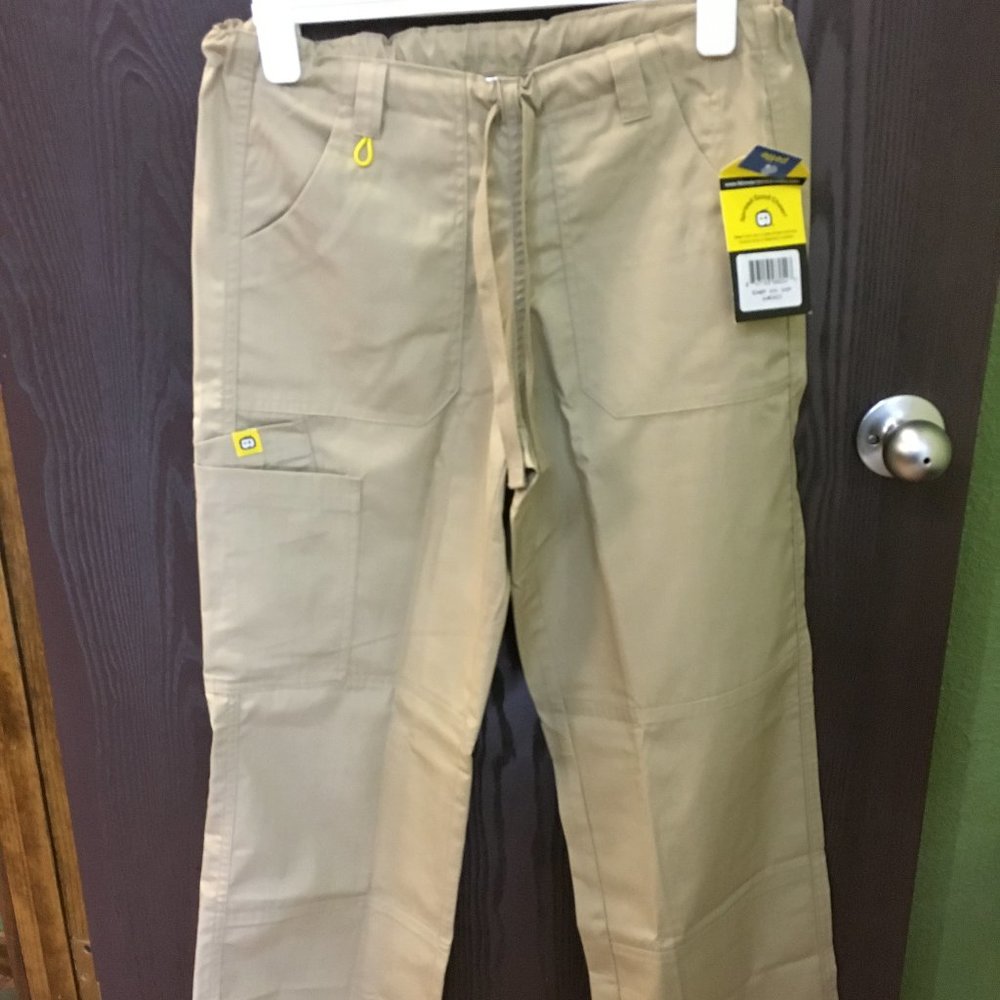 WonderWink Tan and Brown Trousers for Versatile Style